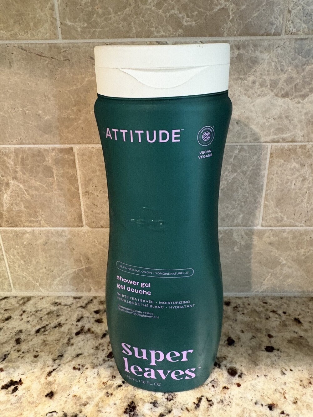 ATTITUDE Super Leaves White Tea Leaves Moisturizing Shower Gel 16 oz New